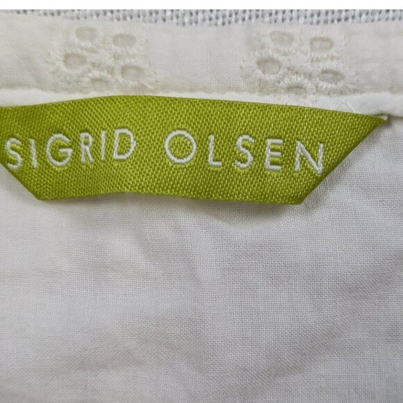 Sigrid Olsen A-line Eyelet Lace Skirt Size 16 - Picture 4 of 6